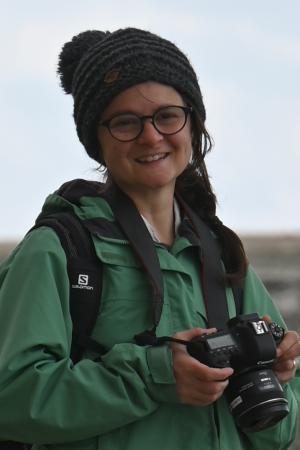 Elizabeth Zanghi during field work in Cappadocia, Turkey.